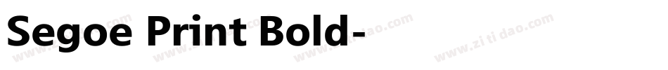 Segoe Print Bold字体转换